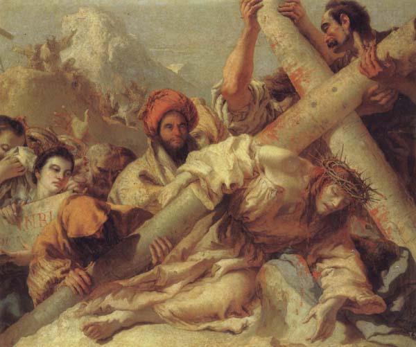 Giandomenico Tiepolo Christ Falls on the Road to Calvary France oil painting art
